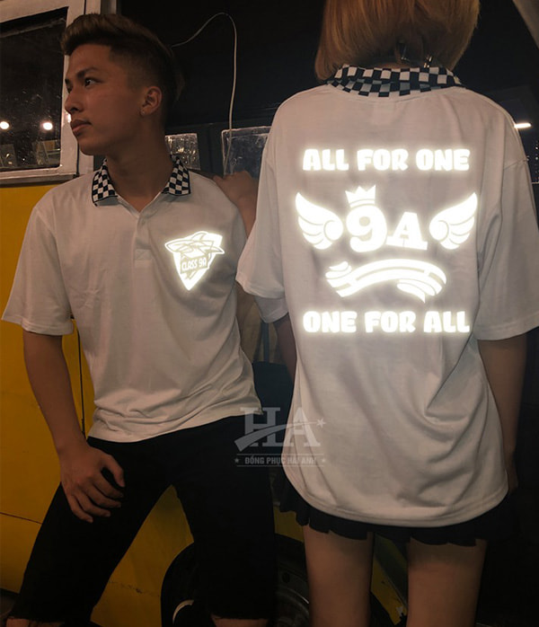 Áo Lớp Phản Quang Cổ Caro Màu Trắng 9A