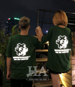 Áo Lớp Phản Quang Cổ Tròn Màu Xanh Rêu A1