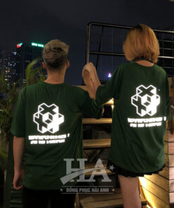 Áo Lớp Phản Quang Cổ Tròn Màu Xanh Rêu A1