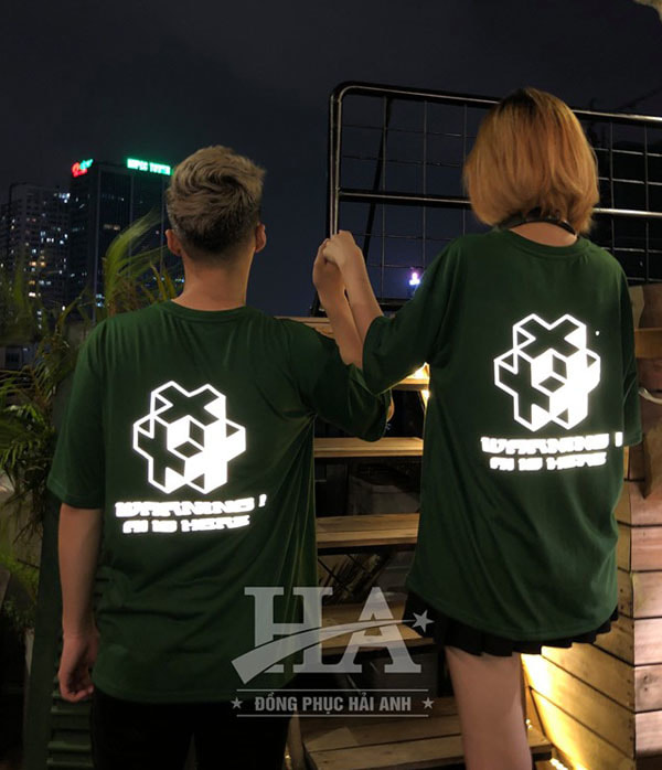Áo Lớp Phản Quang Cổ Tròn Màu Xanh Rêu A1