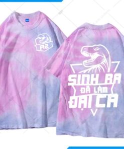 Áo Lớp Phản Quang Cổ Tròn Tie Dye Hồng