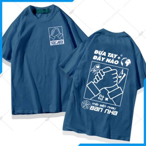 Áo Lớp Phản Quang Cổ Tròn Màu Xám Xanh