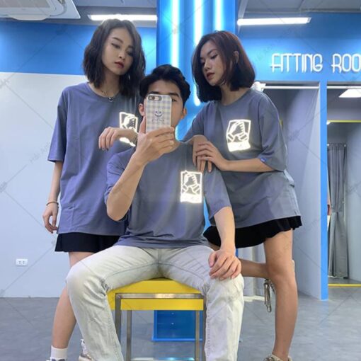 Áo Lớp Phản Quang Cổ Tròn Màu Xám Xanh - ảnh 2
