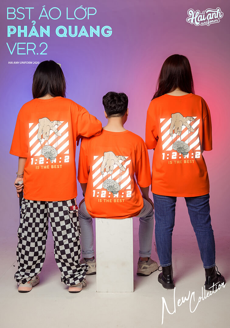 Áo Lớp Phản Quang In Decal Màu Cam 134 - ảnh 2