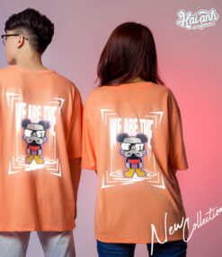 Áo Lớp Phản Quang In Decal Màu Cam Coral