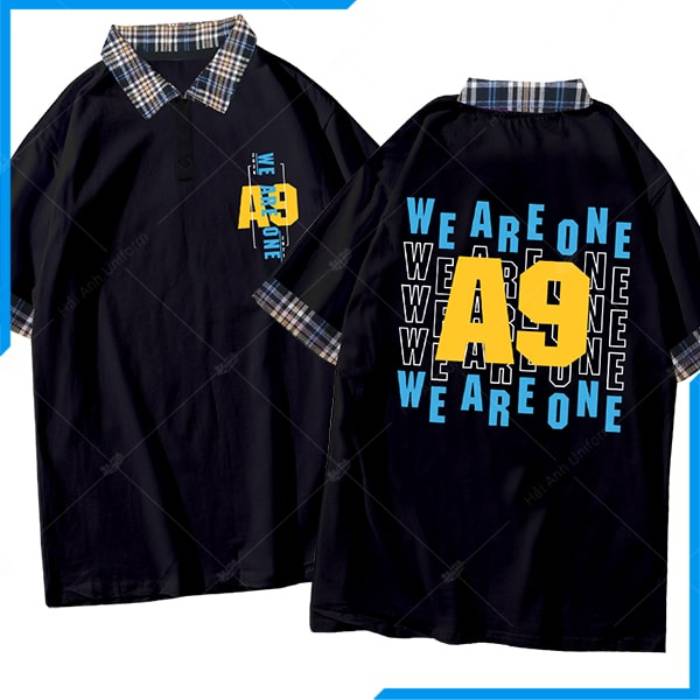 Áo Lớp Poka Màu Đen Cổ Yolo We Are One