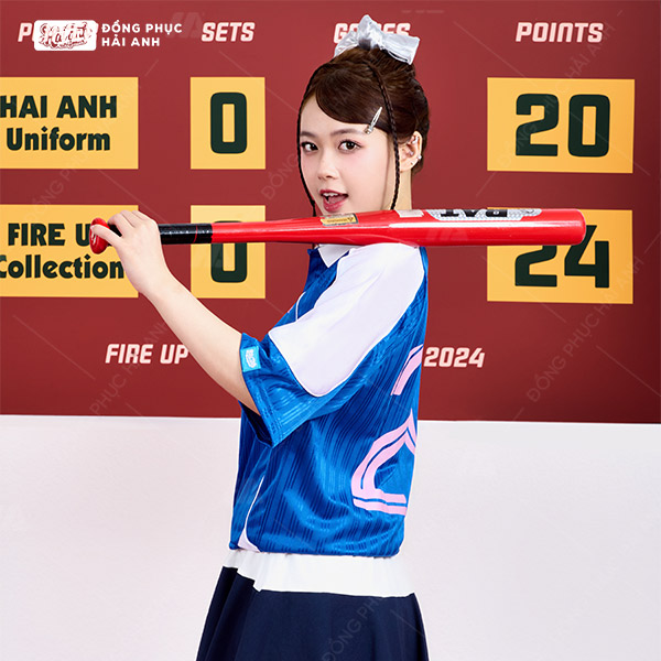 Mẫu Áo Đồng Phục Lớp Polo Oversize Fire Up Màu Xanh Bích - ảnh 5