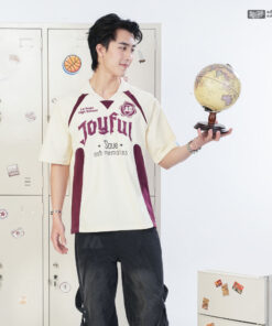 Mẫu Áo Lớp Polo Oversize Hustle Màu Kem Cheese - ảnh 3