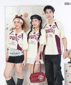 Mẫu Áo Lớp Polo Oversize Hustle Màu Kem Cheese - ảnh 2