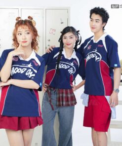 Mẫu Áo Lớp Polo Oversize Hustle Màu Xanh Đen - ảnh 2