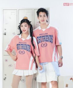 Mẫu Áo Lớp Polo Oversize Monster Màu Lòng Tôm