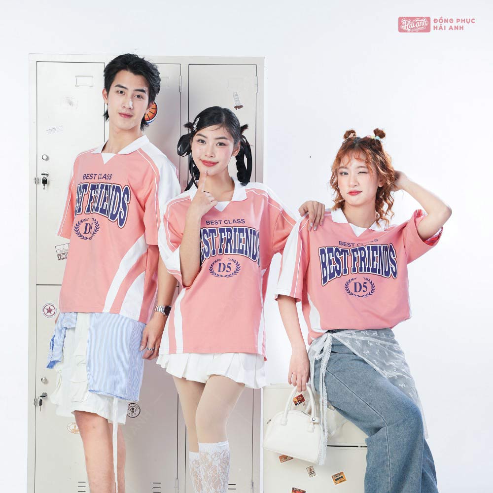 Mẫu Áo Lớp Polo Oversize Monster Màu Lòng Tôm - ảnh 4