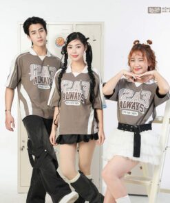 Mẫu Áo Lớp Polo Oversize Monster Màu Xám Chì - ảnh 2