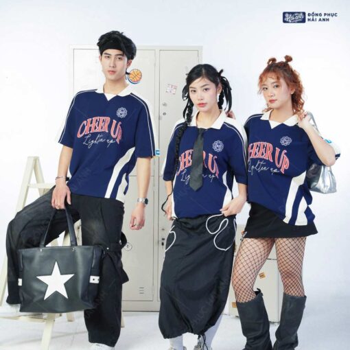 Mẫu Áo Lớp Polo Oversize Monster Màu Xanh Đen - ảnh 4