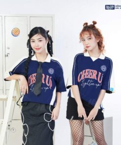 Mẫu Áo Lớp Polo Oversize Monster Màu Xanh Đen