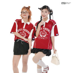 Mẫu Áo Lớp Polo Oversize On Fire Màu Đỏ Đô - ảnh 3