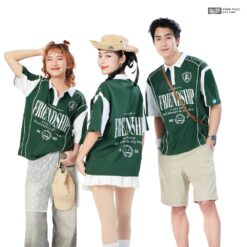 Mẫu Áo Lớp Polo Oversize On Fire Màu Xanh Iris - ảnh 4