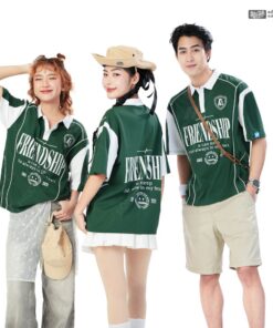 Mẫu Áo Lớp Polo Oversize On Fire Màu Xanh Iris - ảnh 4