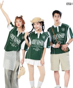 Mẫu Áo Lớp Polo Oversize On Fire Màu Xanh Iris - ảnh 2