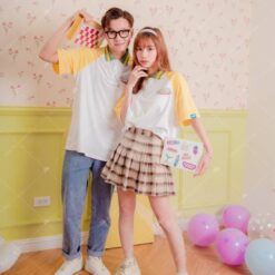 Mẫu áo lớp Retro cổ Caron Let’s Shine 2Gether 10A