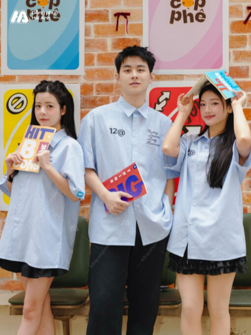 Áo Lớp Sơ Mi Oversize Academy Màu Bích - ảnh 3