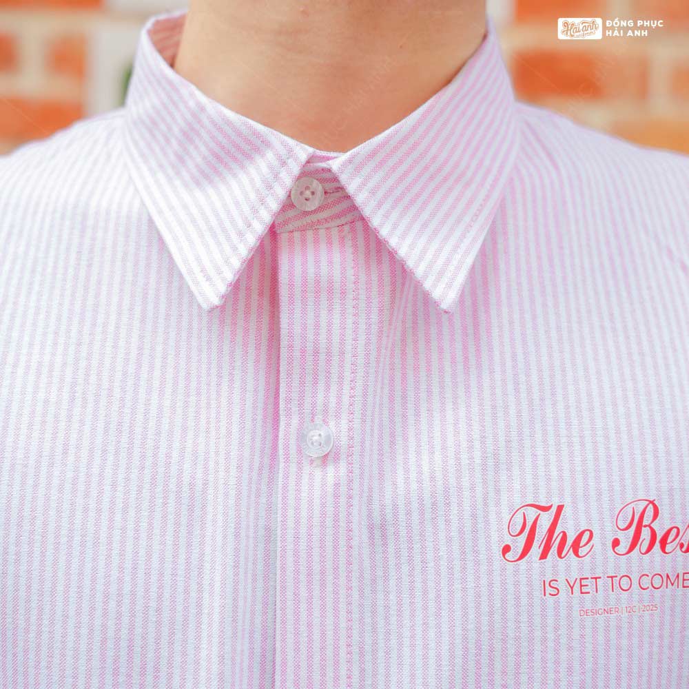 Áo Lớp Sơ Mi Oversize Academy Màu Hồng - ảnh 7