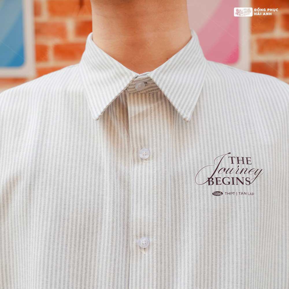 Áo Lớp Sơ Mi Oversize Academy Màu Xám - ảnh 6
