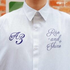 Áo Lớp Sơ Mi Oversize Academy Màu Xám Xanh - ảnh 5