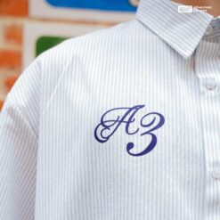 Áo Lớp Sơ Mi Oversize Academy Màu Xám Xanh - ảnh 8