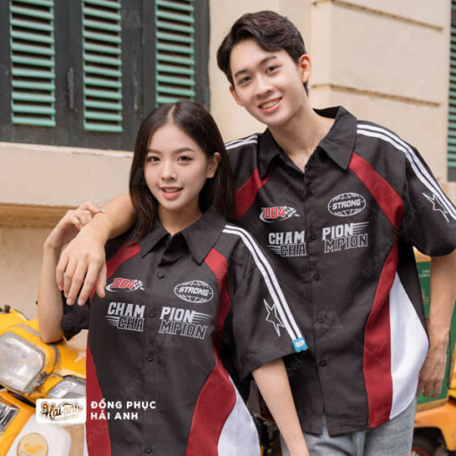 Mẫu Áo Đồng Phục Lớp Sơ Mi Oversize Swagger Màu Đen