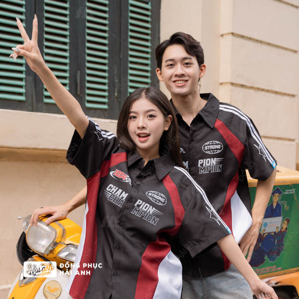 Mẫu Áo Đồng Phục Lớp Sơ Mi Oversize Swagger Màu Đen - ảnh 4