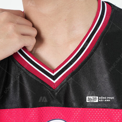 Mẫu Áo Đồng Phục Lớp OverSize  Sporty Màu Đen Kết Hợp Màu Đỏ - ảnh 4