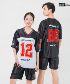 Mẫu Áo Đồng Phục Lớp OverSize Sporty Màu Đen Phối Trắng - ảnh 3