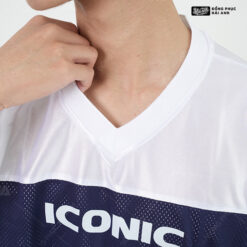 Mẫu Áo Đồng Phục Lớp OverSize Sporty Màu Trắng Kết Hợp Màu Xanh Đen - ảnh 4