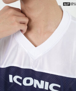 Mẫu Áo Đồng Phục Lớp OverSize Sporty Màu Trắng Kết Hợp Màu Xanh Đen - ảnh 4