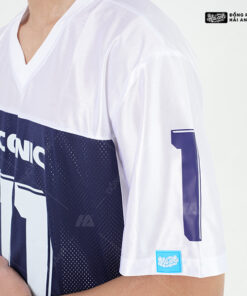 Mẫu Áo Đồng Phục Lớp OverSize Sporty Màu Trắng Kết Hợp Màu Xanh Đen - ảnh 5