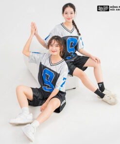 Mẫu Áo Đồng Phục Lớp OverSize Sporty Màu Xám Phối Đen - ảnh 3
