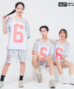 Mẫu Áo Đồng Phục Lớp OverSize Sporty Màu Xám Phối Màu Trắng - ảnh 2