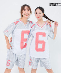 Mẫu Áo Đồng Phục Lớp OverSize Sporty Màu Xám Phối Màu Trắng - ảnh 3
