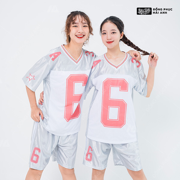 Mẫu Áo Đồng Phục Lớp OverSize Sporty Màu Xám Phối Màu Trắng - ảnh 3