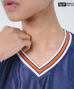 Mẫu Áo Đồng Phục Lớp OverSize Sporty Màu Xanh Đen Phối Màu Trắng - ảnh 4