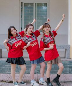 Áo Lớp THER Màu Đỏ Đô Kết Hợp Kẻ Candy - ảnh 5