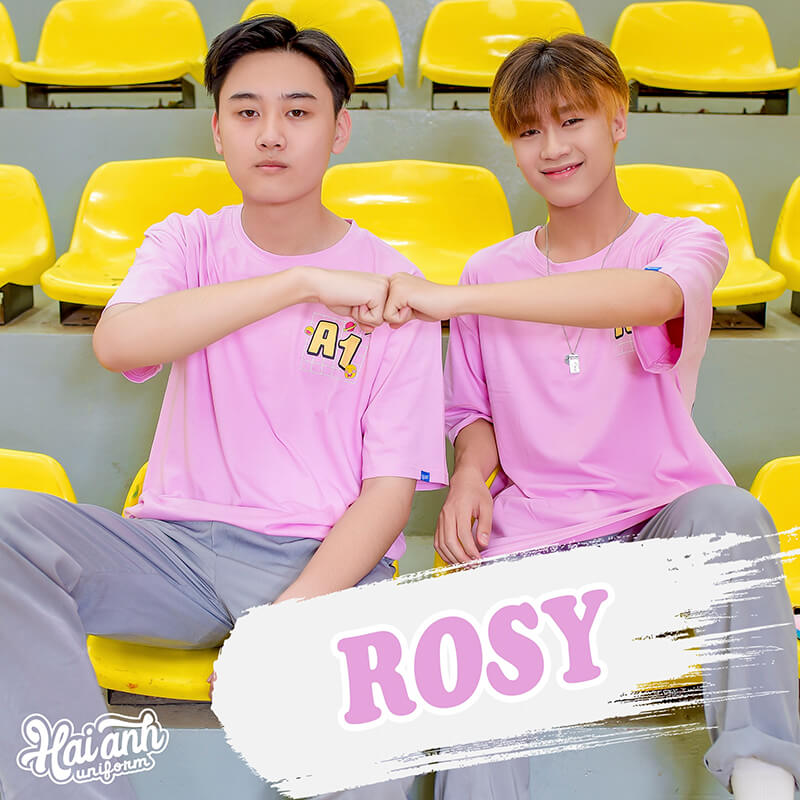 Mẫu áo lớp oversize màu tím hồng – Rosy