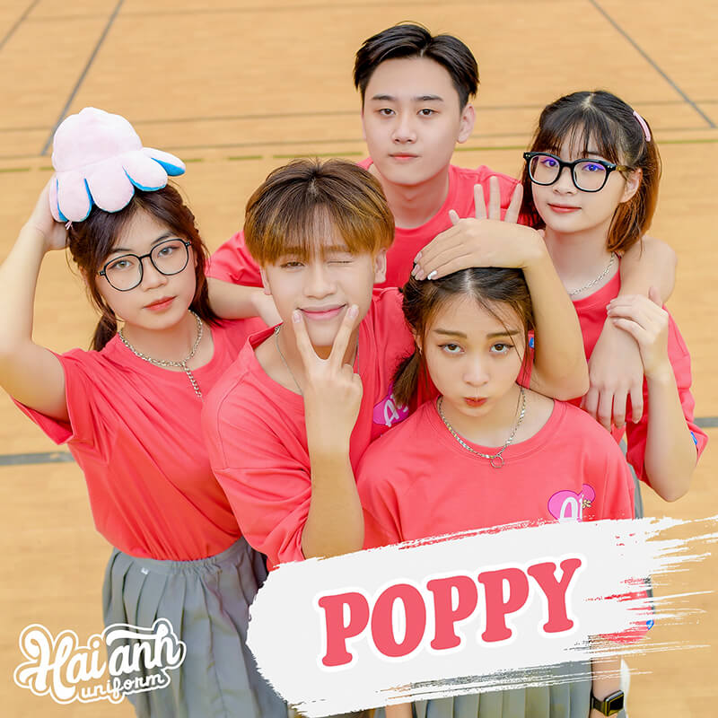Mẫu áo lớp oversize màu hồng đất - Poppy