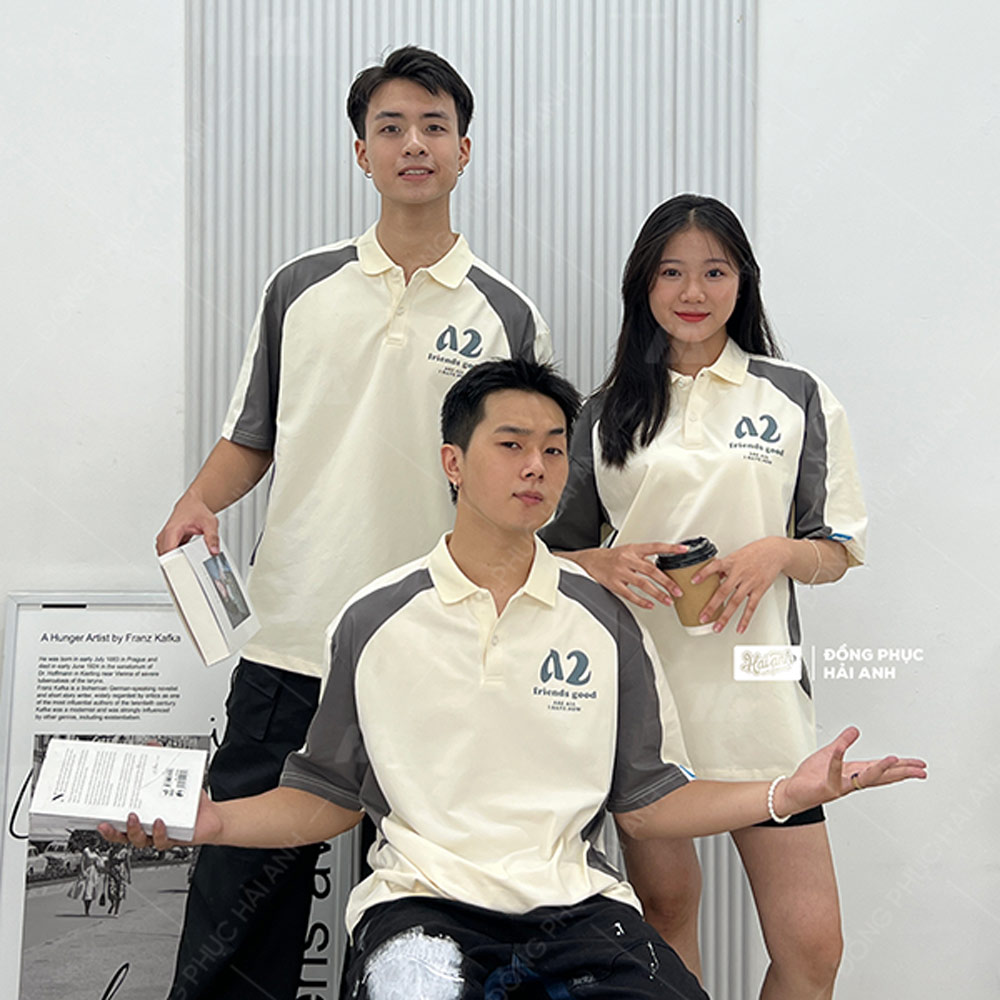 Mẫu Áo Đồng Phục Lớp Wassup Màu Kem Cheese – BST Wassup