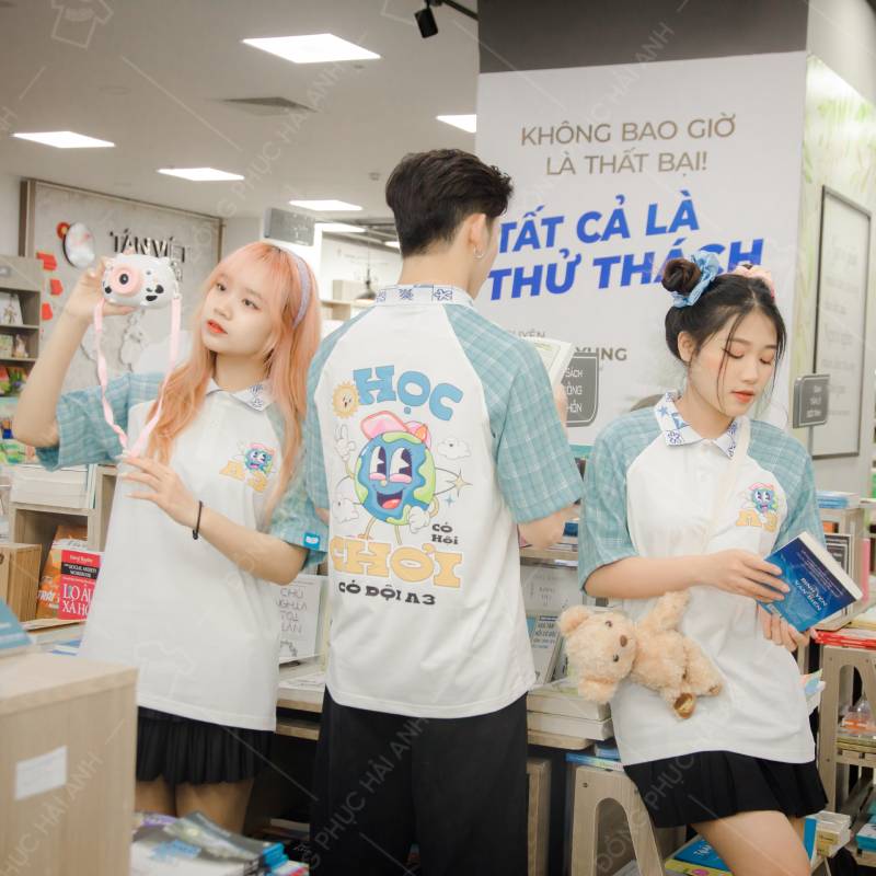 Mẫu đồng phục áo lớp Young+ SODA A3 polo tay lỡ Học có hội chơi có đội A3 - ảnh 4