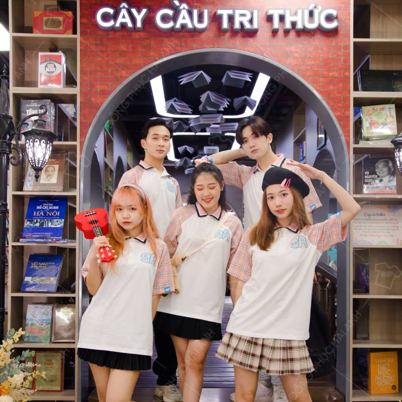 Mẫu áo lớp Young+ Soya có cổ tay lỡ kẻ caro Thanh Xuân 9A có nhau - ảnh 7
