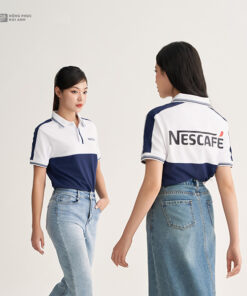 Áo Polo Đồng Phục Fastuni Màu Trắng Phối Xanh Đen Nescafe - ảnh 4