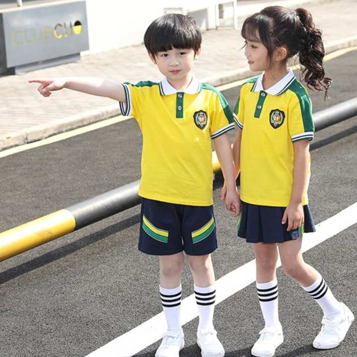 Áo polo đồng phục học sinh mầm non màu vàng - ảnh 2