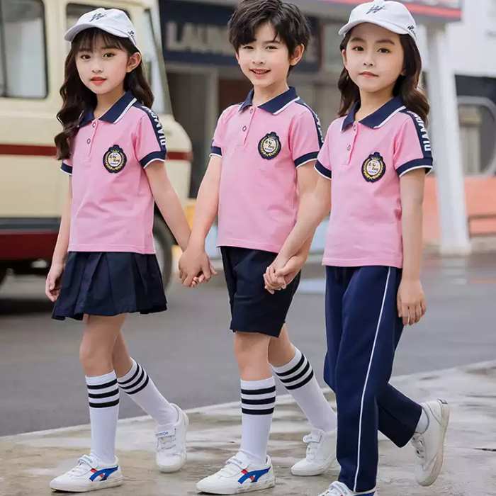 Mẫu áo polo đồng phục học sinh cấp 1 may bằng chất liệu vải cotton thoáng mát